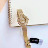 Buy Shop Guess Dream Quartz Gold Dial Gold Mesh Strap Watch For Women - GW0550L2 USA Online