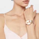 Buy Shop Guess Chiffon Rose Gold Dial Mesh Bracelet Watch For Women - W1083L3 USA Online