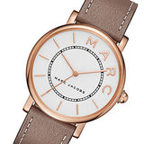 Buy Shop Marc Jacobs Roxy White Dial Cement Brown Leather Strap Watch for Women - MJ1533 USA Online
