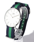Buy Shop Daniel Wellington Classic Warwick White Dial Two Tone Nylon Strap Watch for Men - DW00100019 USA Online
