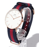 Buy Shop Daniel Wellington Classic Oxford White Dial Two Tone NATO Strap Watch For Women - DW00100029 USA Online