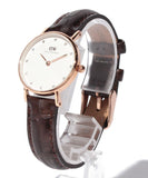 Buy Shop Daniel Wellington Classy York White Dial Brown Leather Strap Watch For Women - DW00100061 USA Online