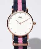 Buy Shop Daniel Wellington Classy Winchester White Dial Two Tone NATO Strap Watch For Women - DW00100065 USA Online