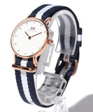 Buy Shop Daniel Wellington Classy Glasgow White Dial Two Tone Nylon Strap Watch For Women - DW00100066 USA Online