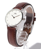 Buy Shop Daniel Wellington Classy Bristol White Dial Brown Leather Strap Watch For Women - DW00100070 USA Online