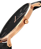 Buy Shop Daniel Wellington Classic Reading Black Dial Black Leather Strap Watch For Women - DW00100141 USA Online