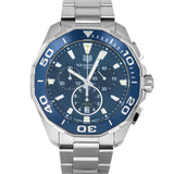 Buy Shop Tag Heuer Aquaracer Blue Dial SIlver Steel Strap Watch for Men - CAY111B.BA0927 USA Online