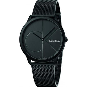 Buy Shop Calvin Klein Minimal Black Dial Black Mesh Bracelet Watch for Women - K3M524B1 USA Online