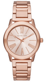 Buy Shop Michael Kors Hartman Rose Gold Dial Rose Gold Steel Strap Watch For Women - MK3491 USA Online