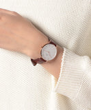 Buy Shop Daniel Wellington Petite St Mawes White Dial Brown Leather Strap Watch For Women - DW00100175 USA Online