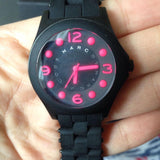 Buy Shop Marc Jacobs Pelly Black Dial Black Silicone Strap Watch for Women - MBM2543 USA Online