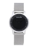 Calvin Klein City Chronograph Black Dial Silver Mesh Bracelet Watch for Men - K2G2G121