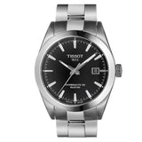 Buy Shop Tissot Gentleman Powermatic 80 Silicium Black Dial Silver Steel Strap Watch For Men - T127.407.11.051.00 USA Online