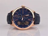 Buy Shop Fossil Flynn Mechanical Blue Dial Blue Leather Strap Watch for Men - BQ2219 USA Online