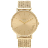 Buy Shop Coach Perry Gold Dial Gold Mesh Bracelet Watch for Women - 14503342 USA Online