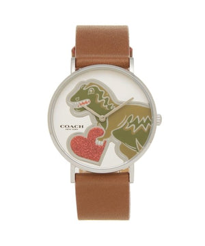 Buy Shop Coach Perry White Dial Brown Leather Strap Watch for Women - 14503514 USA Online