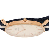 Buy Shop Daniel Wellington Classic Glasgow White Dial Two Tone NATO Strap Watch For Women - DW00100031 USA Online