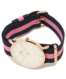 Buy Shop Daniel Wellington Classic Winchester White Dial Three Tone Nylon Strap Watch For Women - DW00100033 USA Online