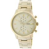 Buy Shop Fossil Townsman Chronograph White Dial Gold Steel Strap Watch for Men - FS5348 USA Online