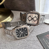 Buy Shop Fossil Inscription Multifunction Black Dial Silver Steel Strap Watch for Men - BQ2655 USA Online
