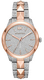 Buy Shop Michael Kors Runway Mercer Crystals Silver Dial Two Tone Steel Strap Watch For Women - MK6716 USA Online