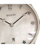 Buy Shop Gucci G-Timeless Mother of Pearl White Dial White Leather Strap Watch For Women - YA126597 USA Online