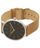 Coach Charles Black Dial Brown Leather Strap Watch for Men - 14602155