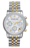 Buy Shop Michael Kors Ritz Chronograph White Dial Two Tone Steel Strap Watch for Women - MK5057 USA Online