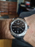 Buy Shop Tissot PR 100 Sport Quartz Black Dial Black Leather Strap Watch For Men - T101.610.16.051.00 USA Online