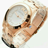 Buy Shop Marc Jacobs Rivera White Dial Rose Gold Steel Strap Watch for Women - MBM3135 USA Online