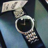 Buy Shop Movado Classic Quartz Black Dial Silver Steel Strap Watch for Men - 0606337 USA Online