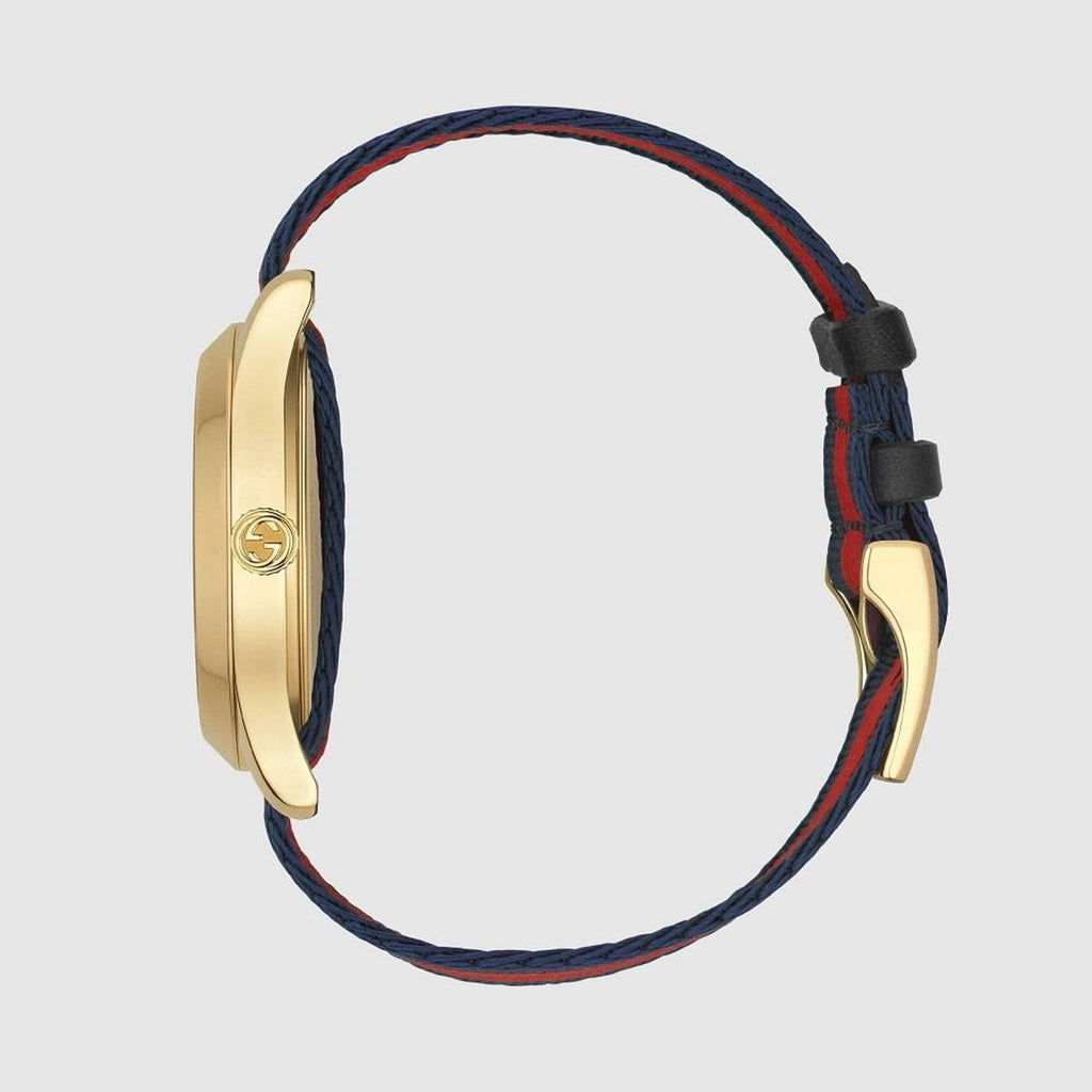 Buy Shop Gucci G Timeless Bee Red & Blue Dial Red Two Tone Nylon Strap Watch For Men - YA1264061 USA Online