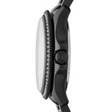 Buy Shop Fossil Cecile Multi Function Crystals Black Dial Black Steel Strap Watch for Women - AM4522 USA Online