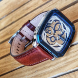 Buy Shop Fossil Inscription Automatic Skeleton Blue Dial Brown Leather Strap Watch for Men - BQ2571 USA Online