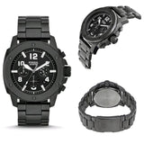 Buy Shop Fossil Machine Chronograph Black Dial Black Steel Strap Watch for Men - FS4927 USA Online