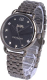 Coach Delancey Black Dial Black Steel Strap Watch For Women - 14502812