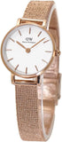 Buy Shop Daniel Wellington Petite Pressed Melrose White Dial Gold Mesh Bracelet Watch For Women - DW00100447 USA Online