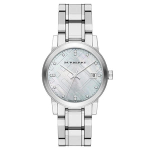 Buy Shop Burberry The City Diamonds Silver Dial Silver Steel Strap Watch for Women - BU9125 USA Online
