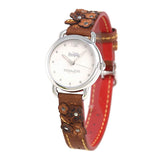 Buy Shop Coach Delancey White Dial Floral Brown Leather Strap Watch for Women - 14502761 USA Online