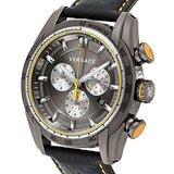 Buy Shop Versace V Ray Chronograph Grey Dial Black Leather Strap Watch for Men - VDB020014 USA Online