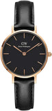 Buy Shop Daniel Wellington Classic Petite Sheffield Black Dial Black Leather Strap Watch For Women - DW00100224 USA Online