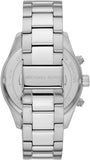 Buy Shop Michael Kors Layton Chronograph Red Dial Silver Steel Strap Watch For Men - MK8822 USA Online