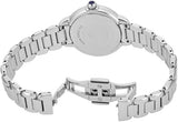 Emporio Armani Mia Three Hand Crystals Blue Dial Silver Steel Strap Watch For Women - AR11630