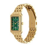 Fossil Raquel Three Hand Date Green Dial Gold Steel Strap Watch For Women - ES5341