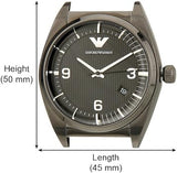 Buy Shop Emporio Armani Franco Black Dial Black Leather Strap Watch For Men - AR0368 USA Online