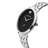 Buy Shop Emporio Armani Classic Quartz Black Dial Silver Steel Strap Watch For Men - AR11161 USA Online