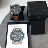 Buy Shop Diesel Mr Daddy 2.0 Chronograph Black Dial Brown Leather Strap Watch For Men - DZ7332 USA Online