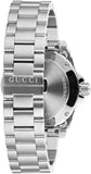 Gucci Dive Quartz Black Dial Silver Steel Strap Watch For Men - YA136301B