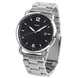 Buy Shop Fossil The Commuter Black Dial Silver Steel Strap Watch for Men - FS5391 USA Online