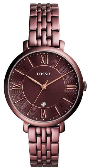 Buy Shop Fossil Jacqueline Brown Dial Brown Steel Strap Watch for Women - ES4100 USA Online